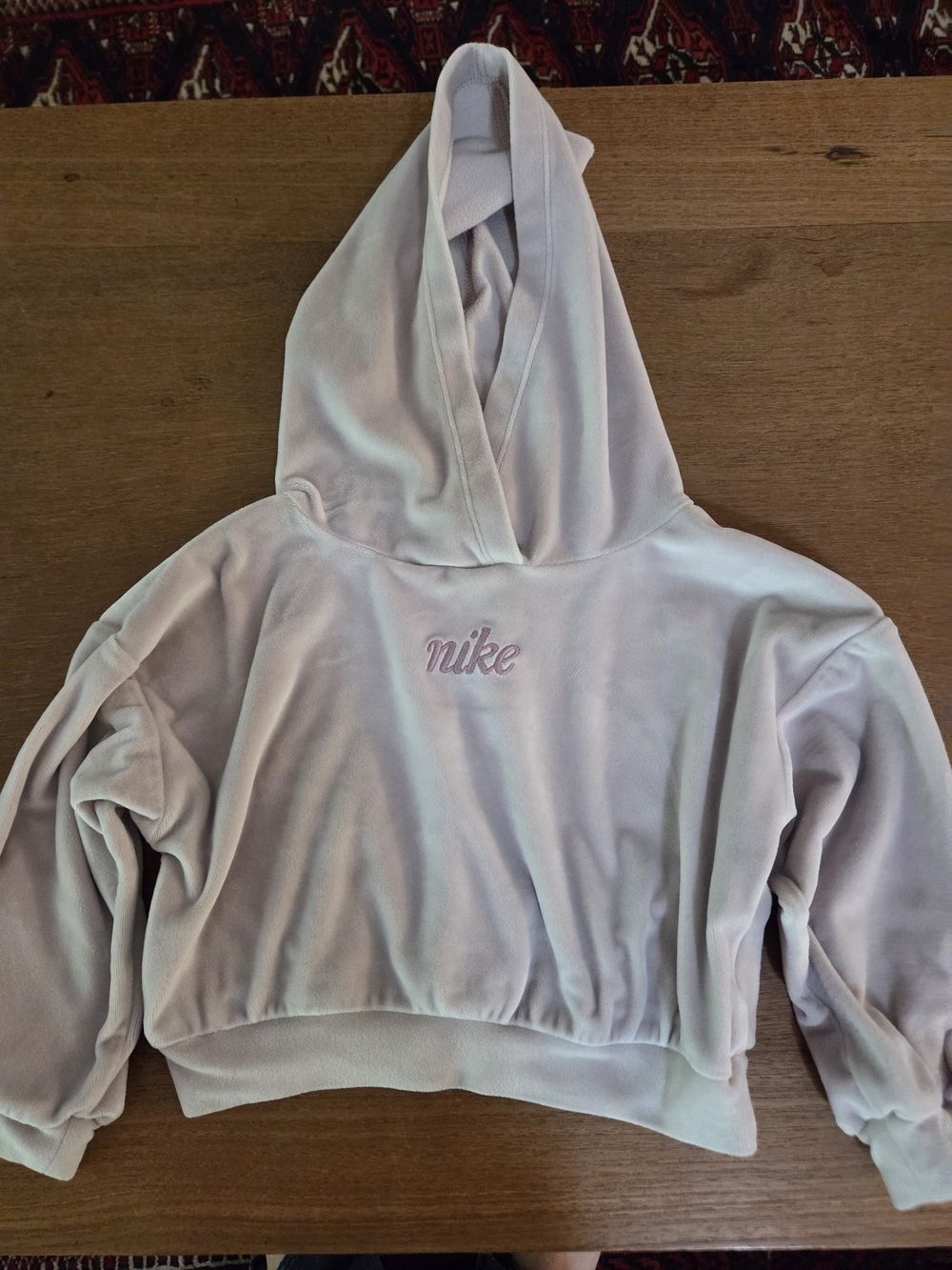 Nike Girls Pink Velour Hoodie 3T / 92–98 cm